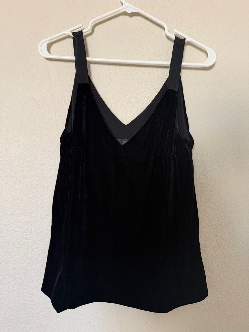 J. Crew Black Velvet V-Neck Camisole